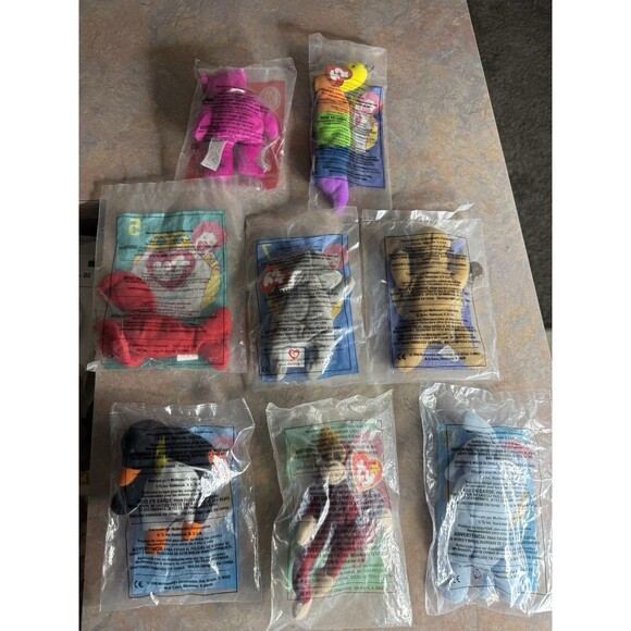 Lot of 8- VTG 1998-2004 TY Toy Animals Beanie Babies Plushes - Picture 2 of 2